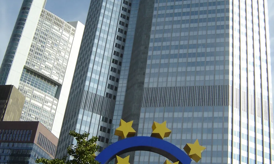 L'edifici del Banc Central Europeu, a Frankfurt, a Alemanya. Font: Wikipedia