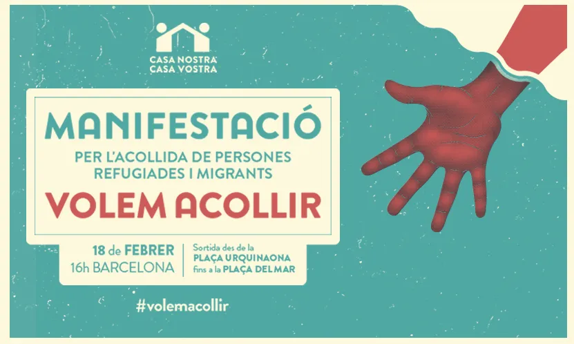 Manifestació Volem Acollir. Font: Casa nostra, casa vostra