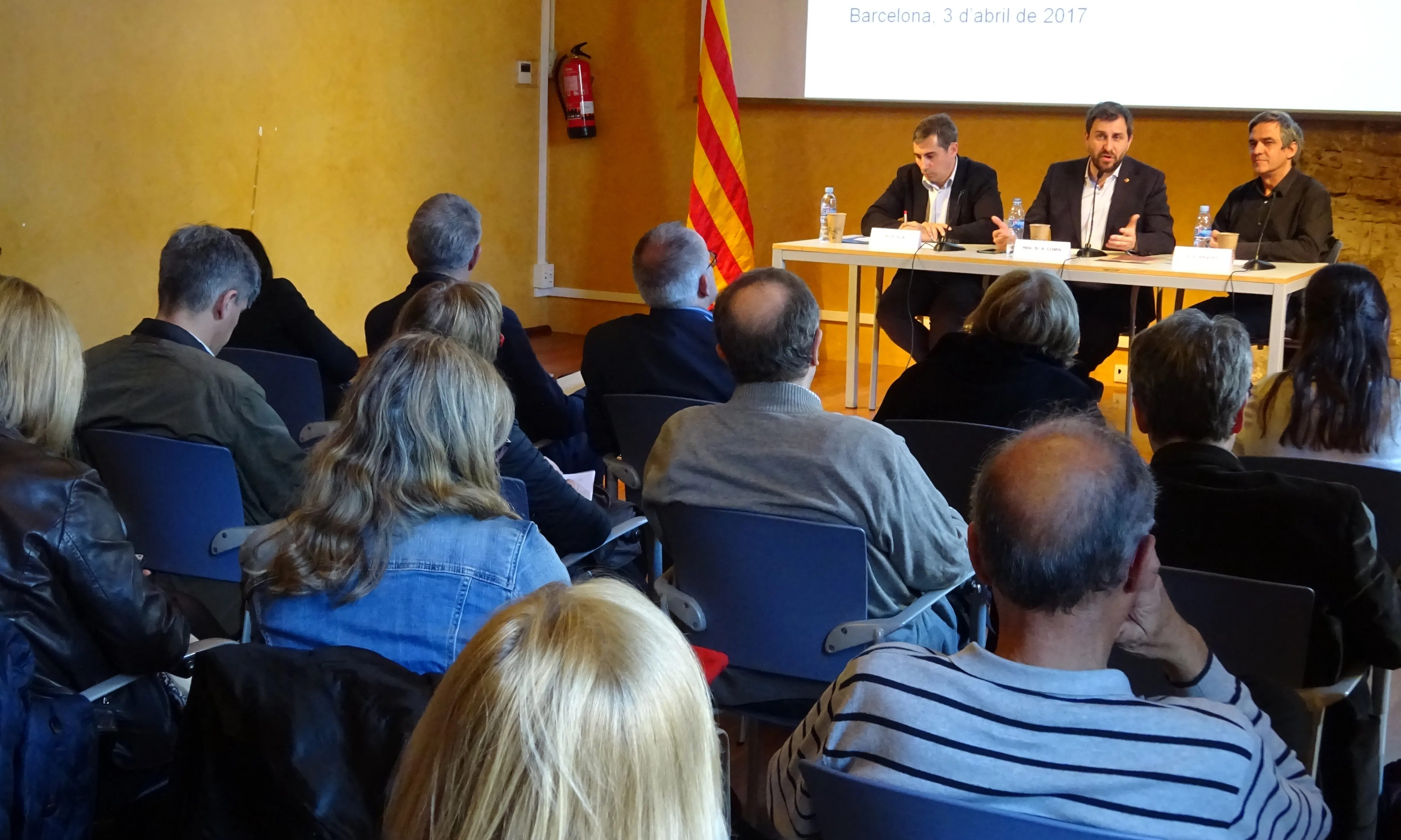 La presentació de l'avantprojecte a les entitats socials va tenir lloc el dilluns 3 d'abril. Font: Taula del Tercer Sector