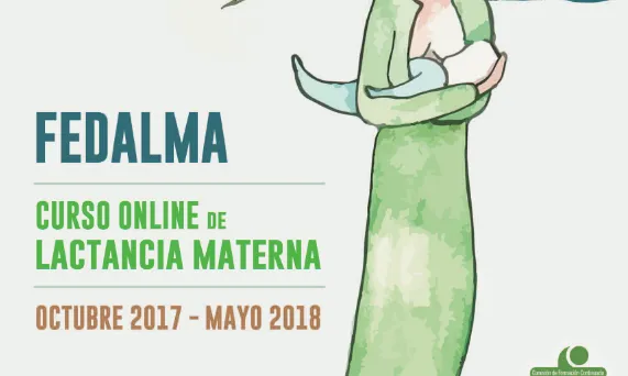 Portada del folletó sobre el curs de lactància materna 2017-2018 de Fedalma