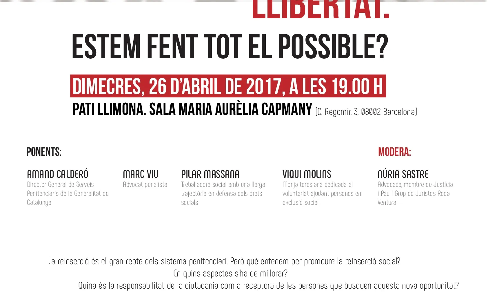 Cartell informatiu de la taula rodona - Foto: JiP