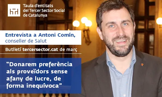 Antoni Comín, conseller de Salut. Font: Taula del Tercer Sector