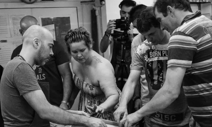 Taller de serigrafia Printing Freedom, en el marc del projecte David