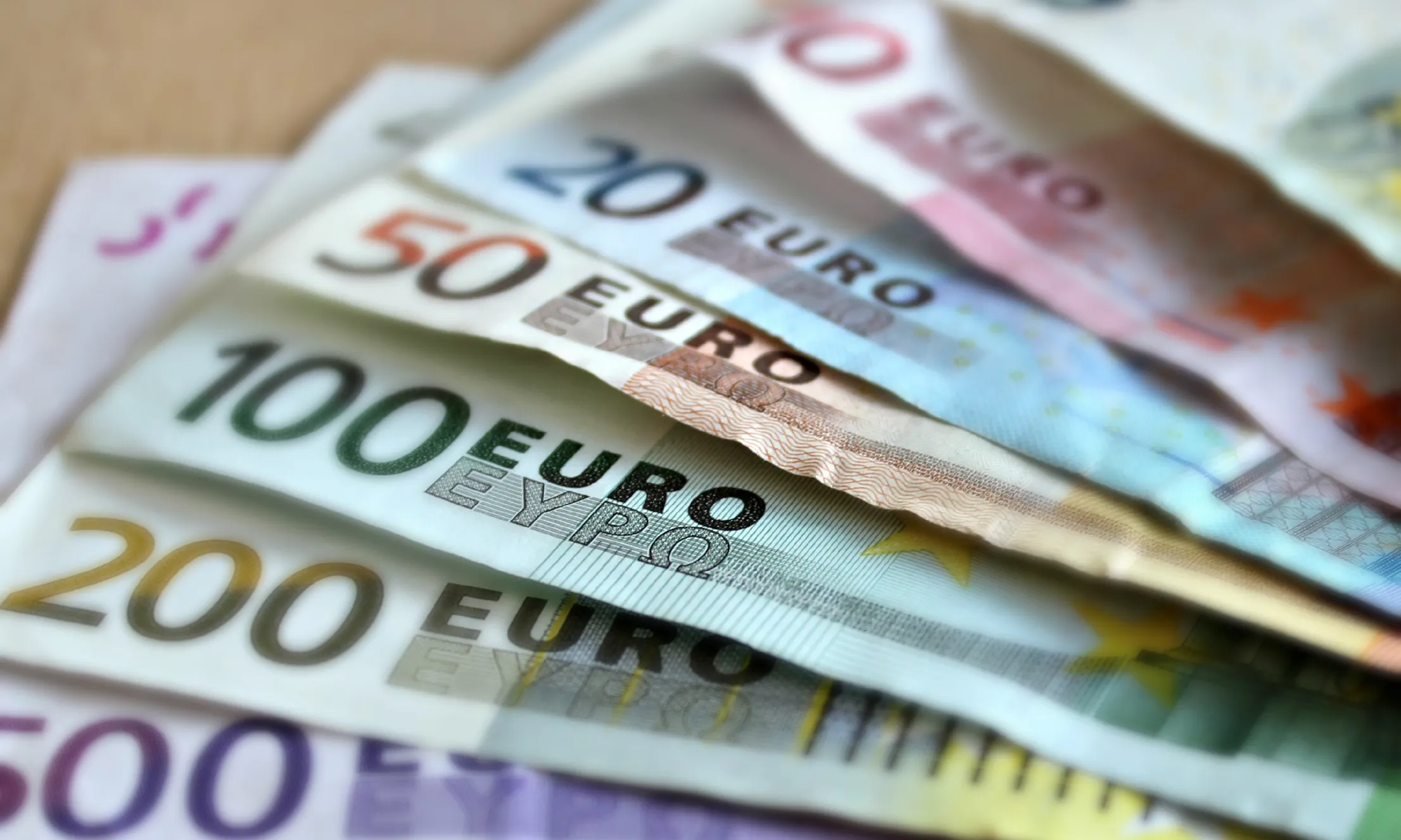 Bitllets d'euro.