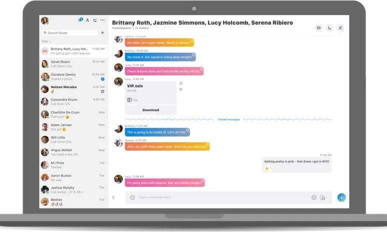 Captura de pantalla de Skype for linux
