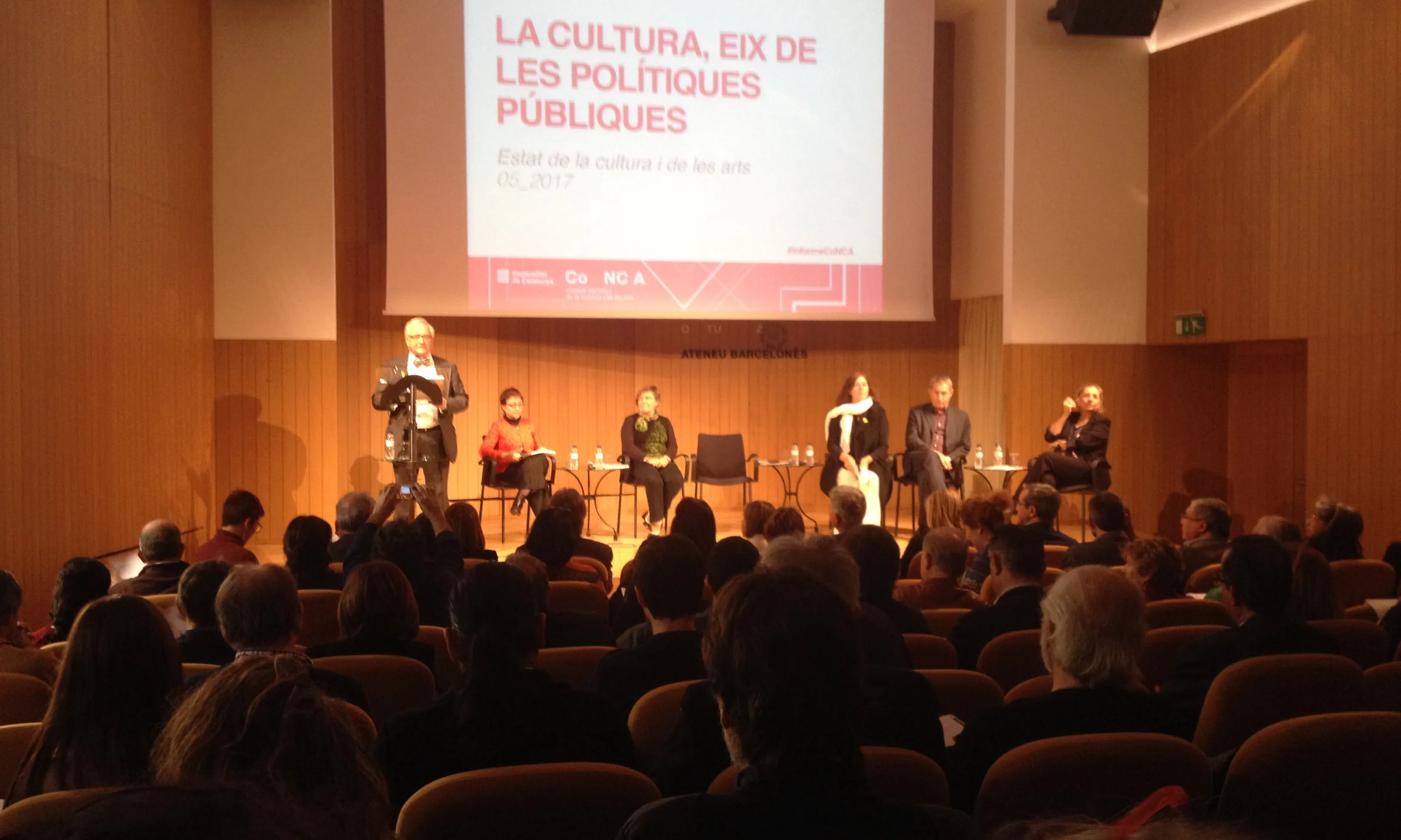 Presentació Informe CoNCA 2017 a l'Ateneu Barcelonès.