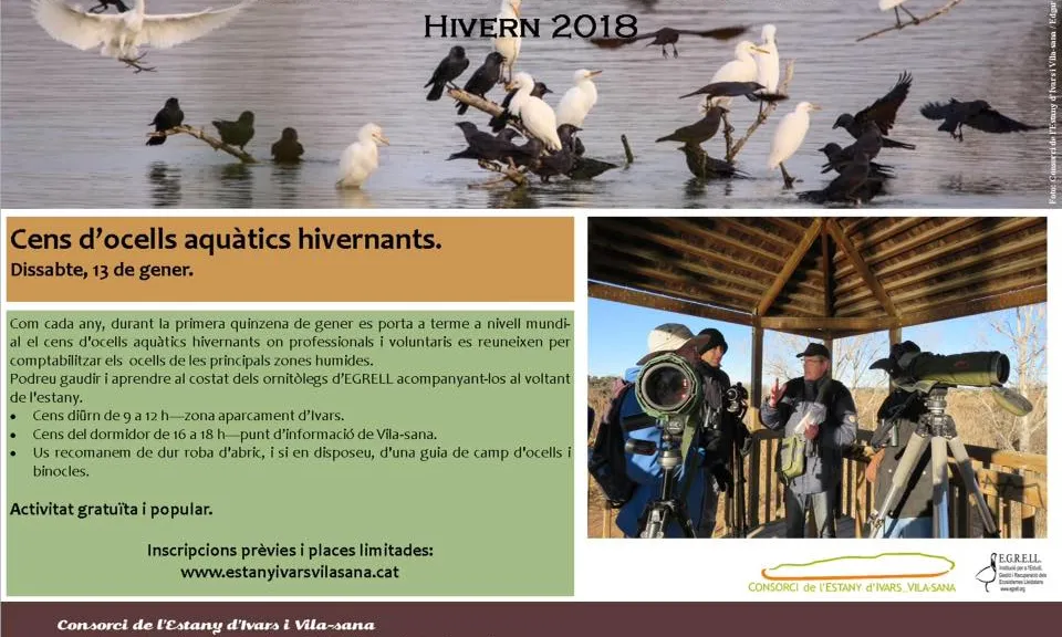 El recompte a l'Estany d'Ivars i Vilasana és obert a la participació de famílies