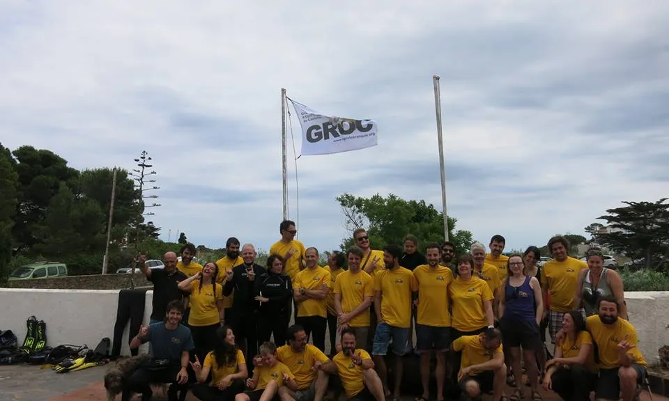 El grup de persones participants a una marató d'opistobranquis