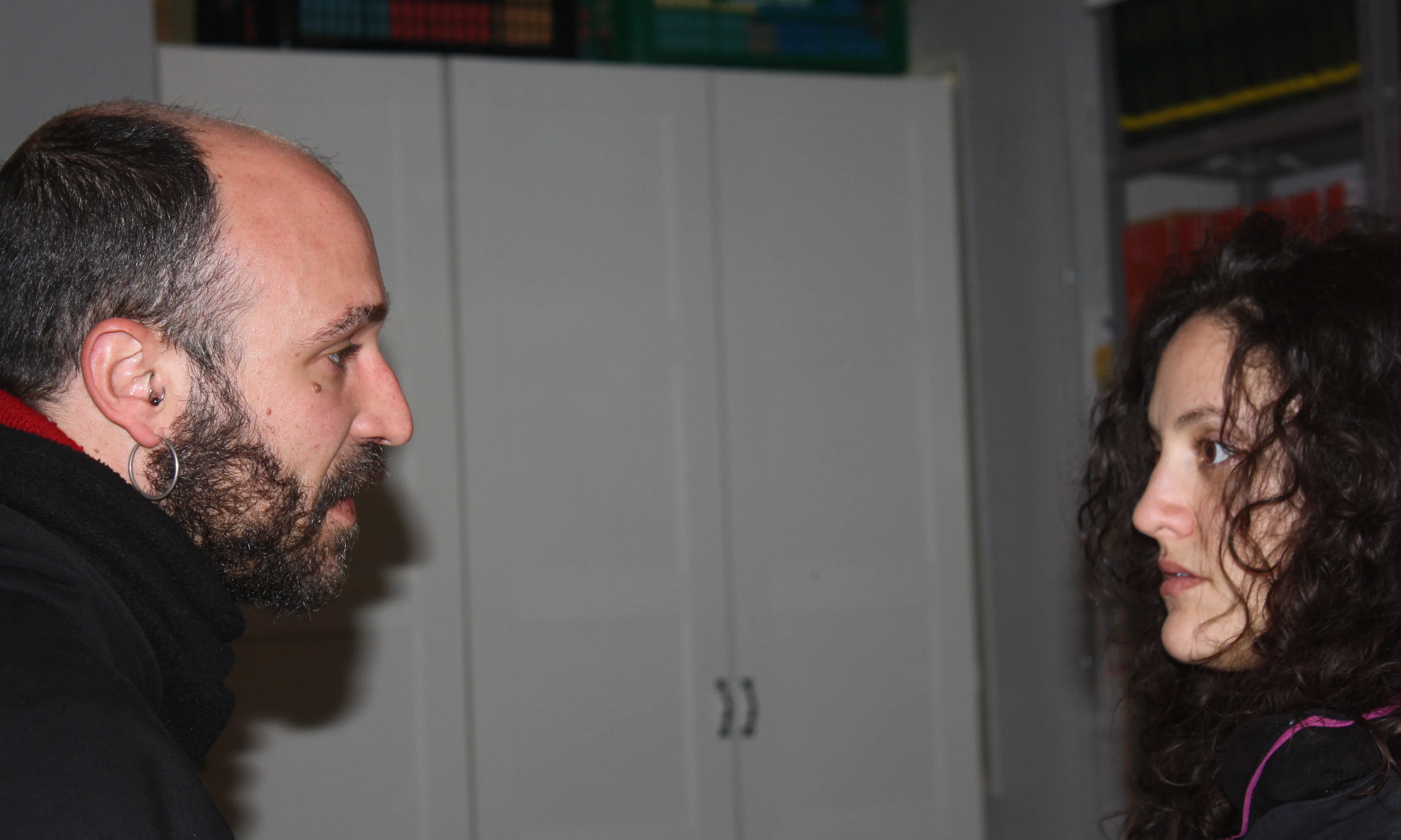 El Vicent amb una alumna de castellà