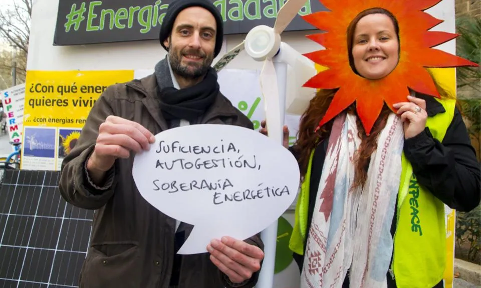 Imatges de la campanya de Greenpeace #energiaciutadana