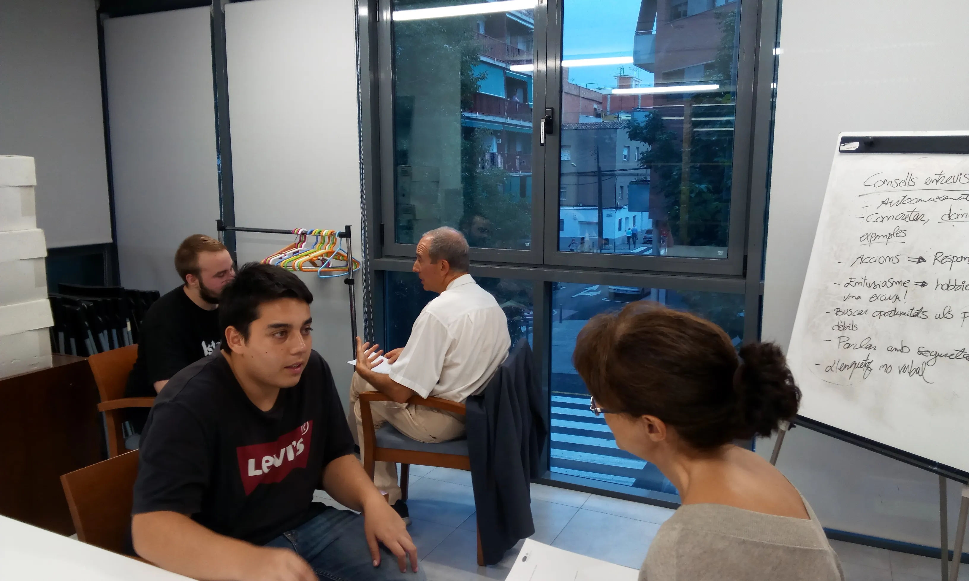 En Pere participa en una formació per ser mentor laboral.