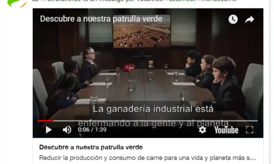 Una pecular patrulla verda agafa el lideratge del món per lluitar contra el consum de carn i la ramaderia industrial 