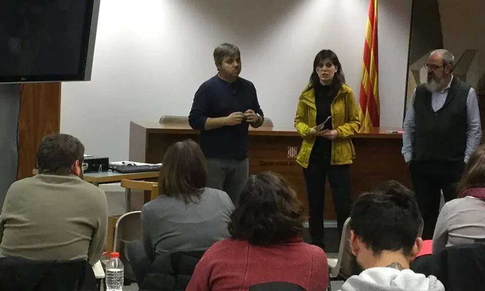 La Directora General de Joventut, Marta Vilalta, presentant l'obertura del curs.