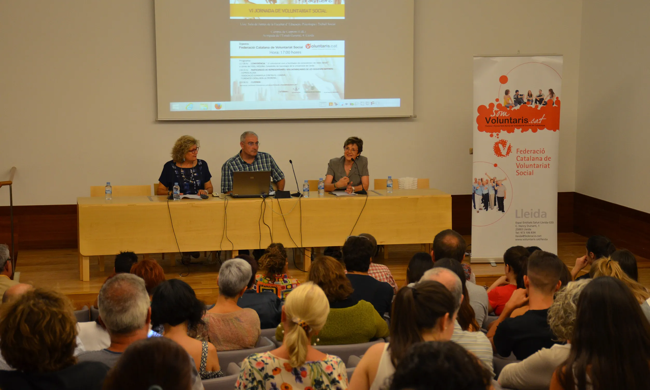 Un dels moments de la sisena 'Jornada de Voluntariat Social' a Lleida.