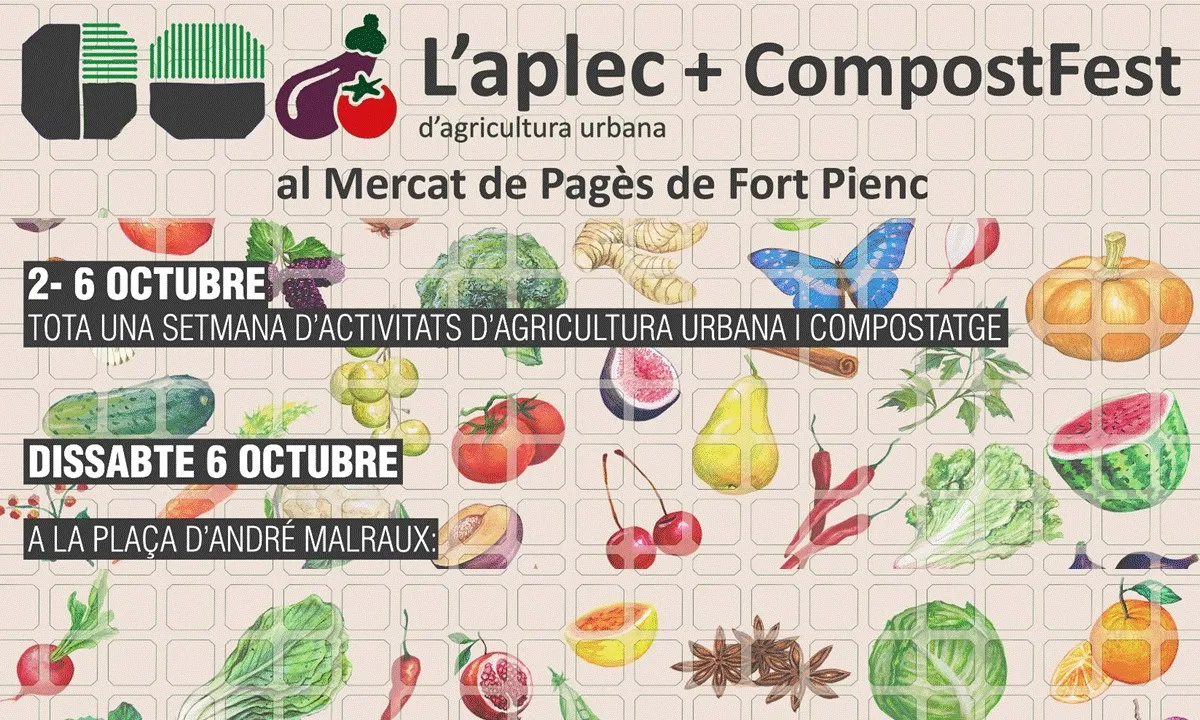 Del 2 al 6 d'octubre se celebra l'Aplec d'Agricultura Urbana a Barcelona