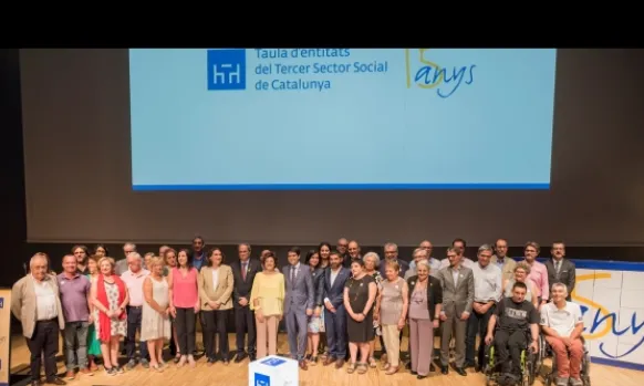 Imatge de l'acte dels 15 anys de la Taula d'entitats del Tercer Sector Social de Catalunya