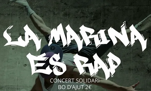 Cartell del concert solidari de rap.
