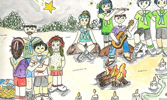 Il·lustració de Cristina Rom del conte 'Ser petit és divertit' editat per Denes.