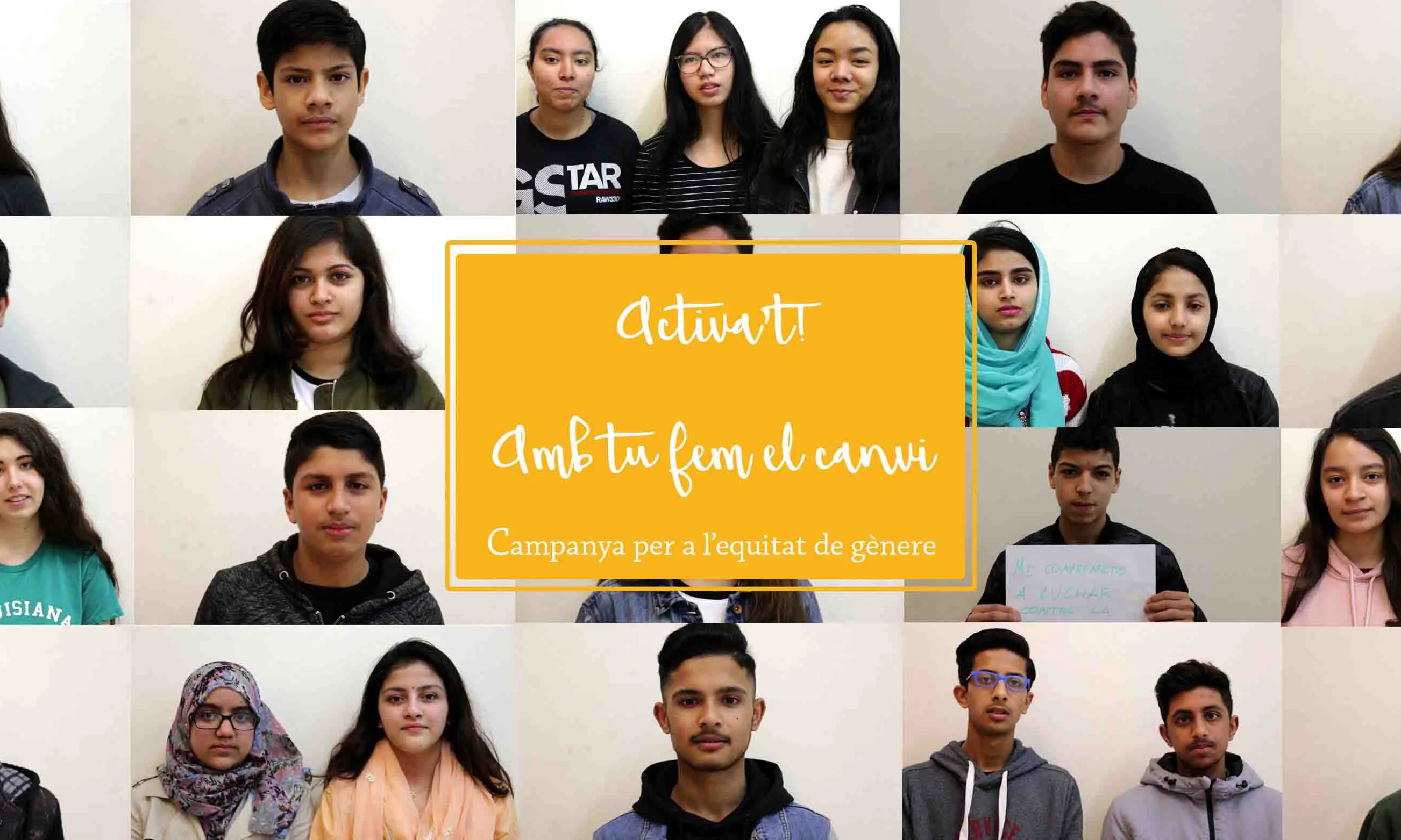 Projecte 'Recreem el món - Fent camí cap a l'equitat de gènere’ amb pla mig de joves protagonistes