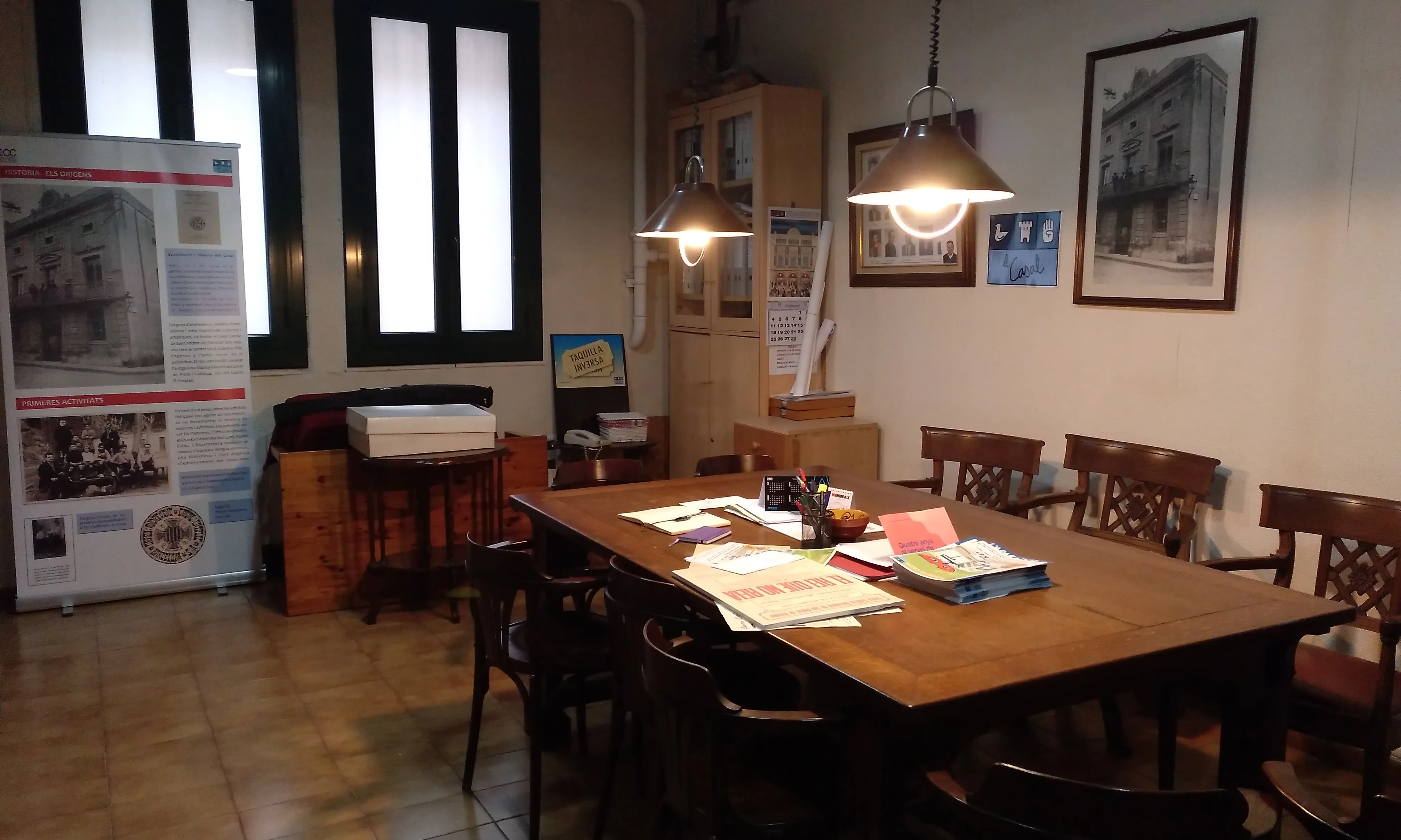 La Sala de reunions de la Junta del Casal