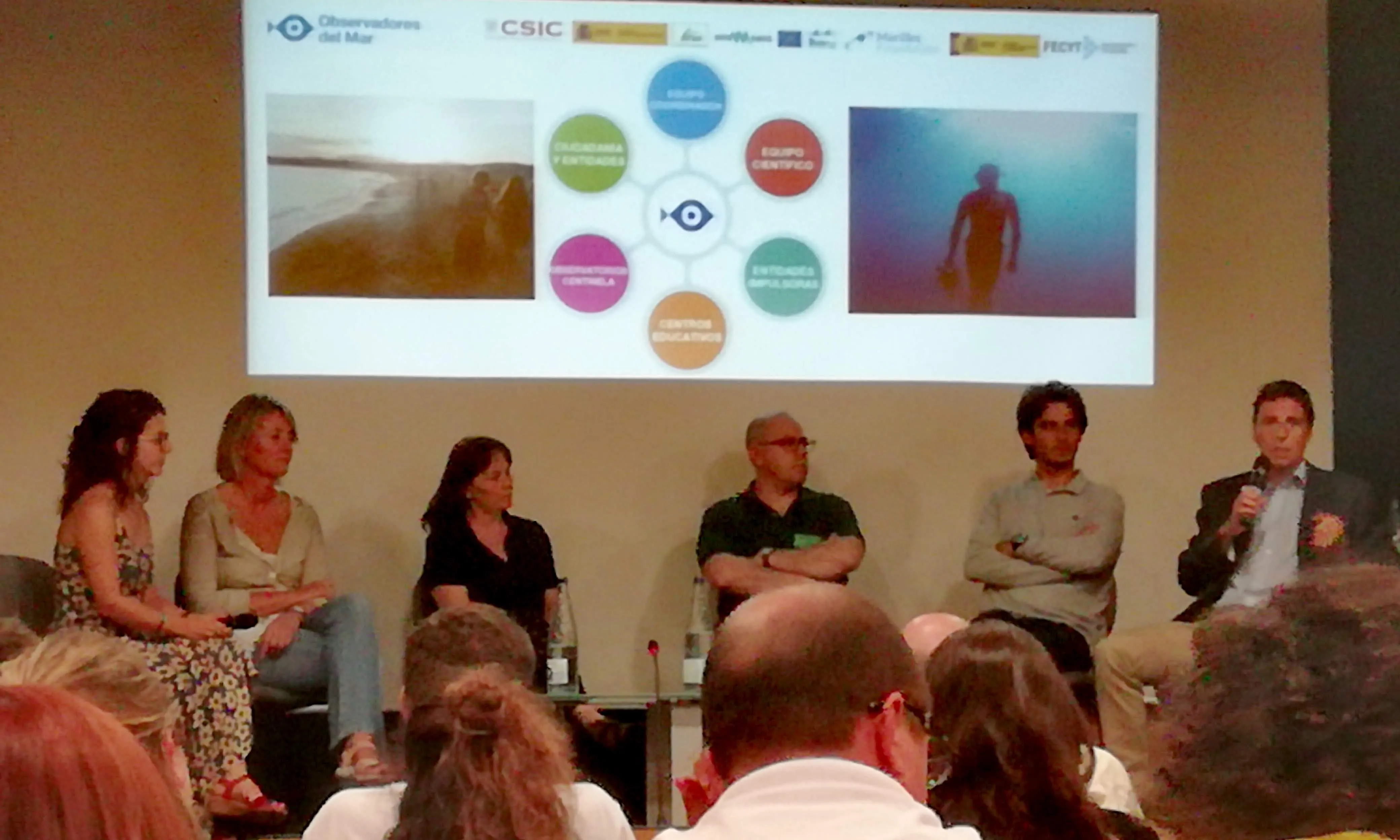 Membres de la comunitat Observadors del mar, persones voluntàries, científiques o entitats,  van explicar la seva participació en el projecte. xplicar les