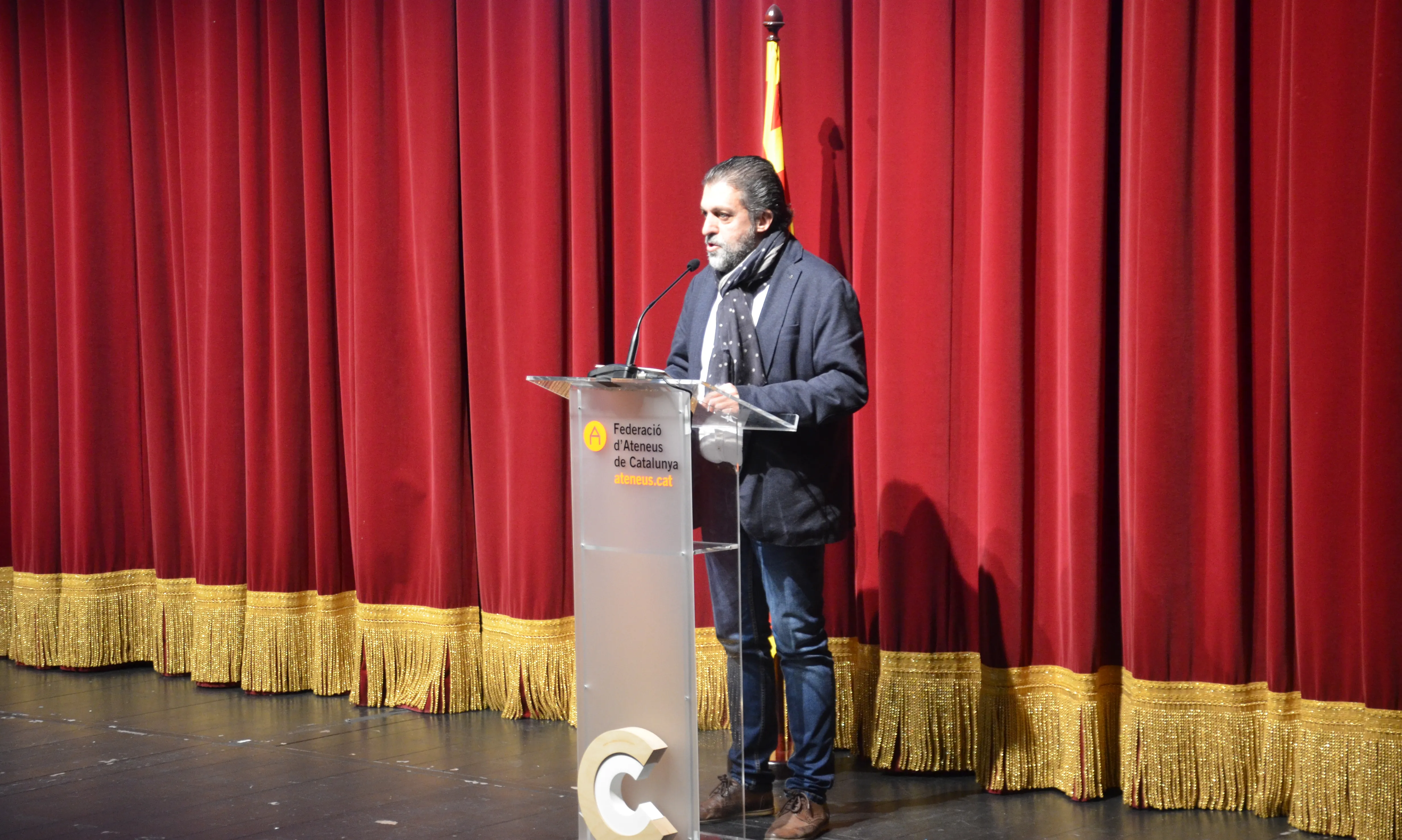 El president de la FAC, Pep Morella, durant el seu discurs