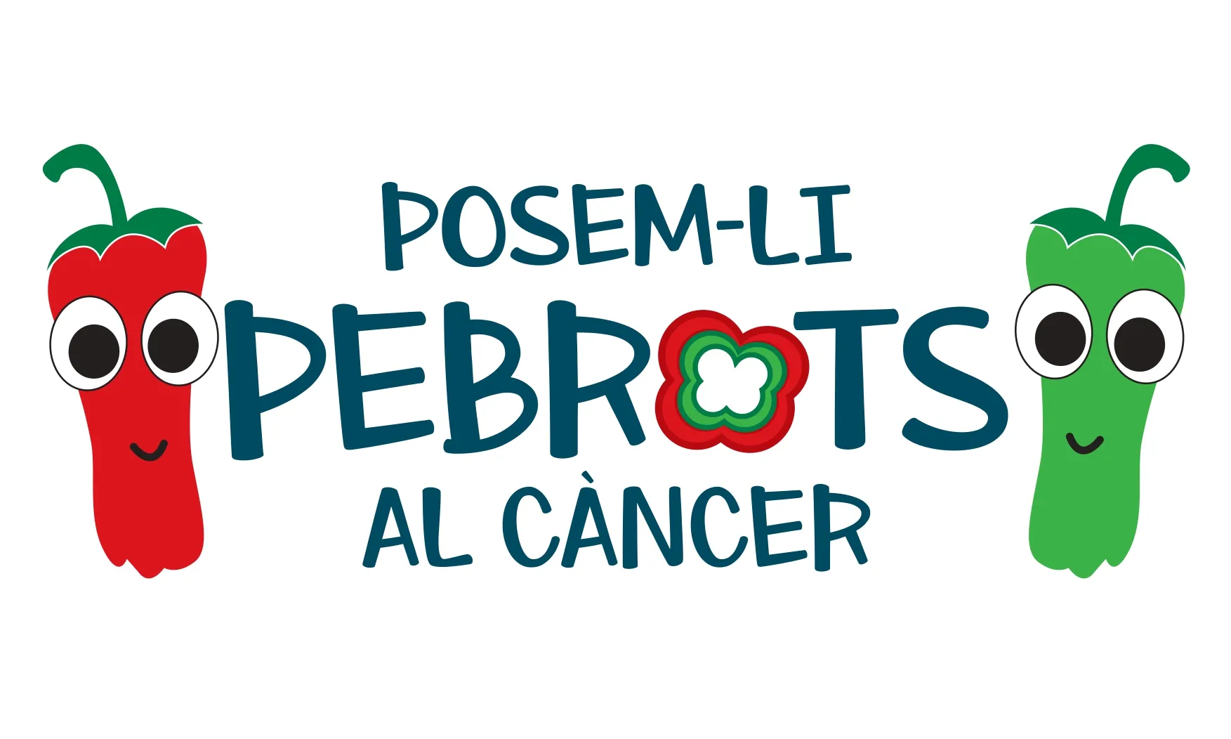 Imatge gràfica de la campanya 'Posem-li pebrots al càncer'.
