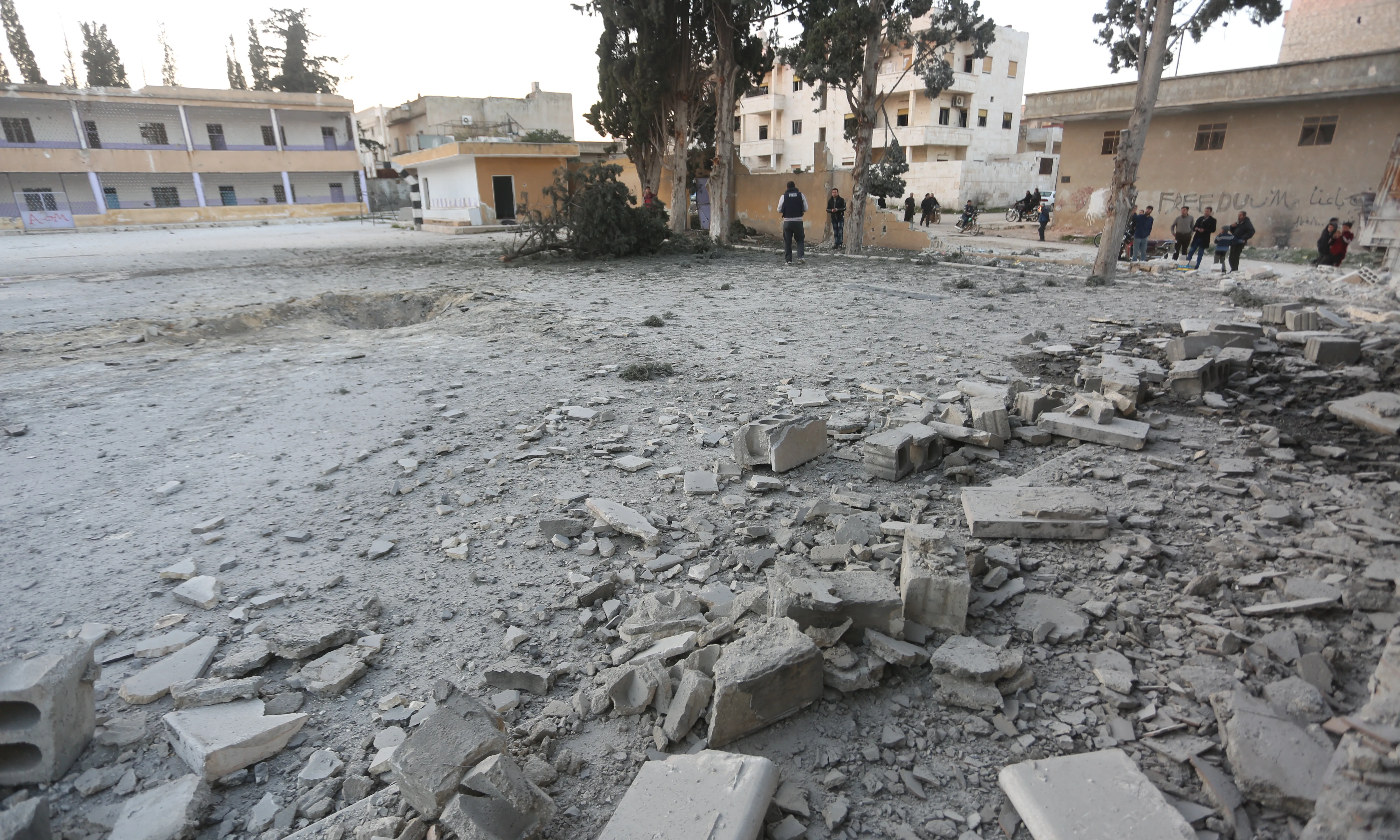 Zona del bombardeig.