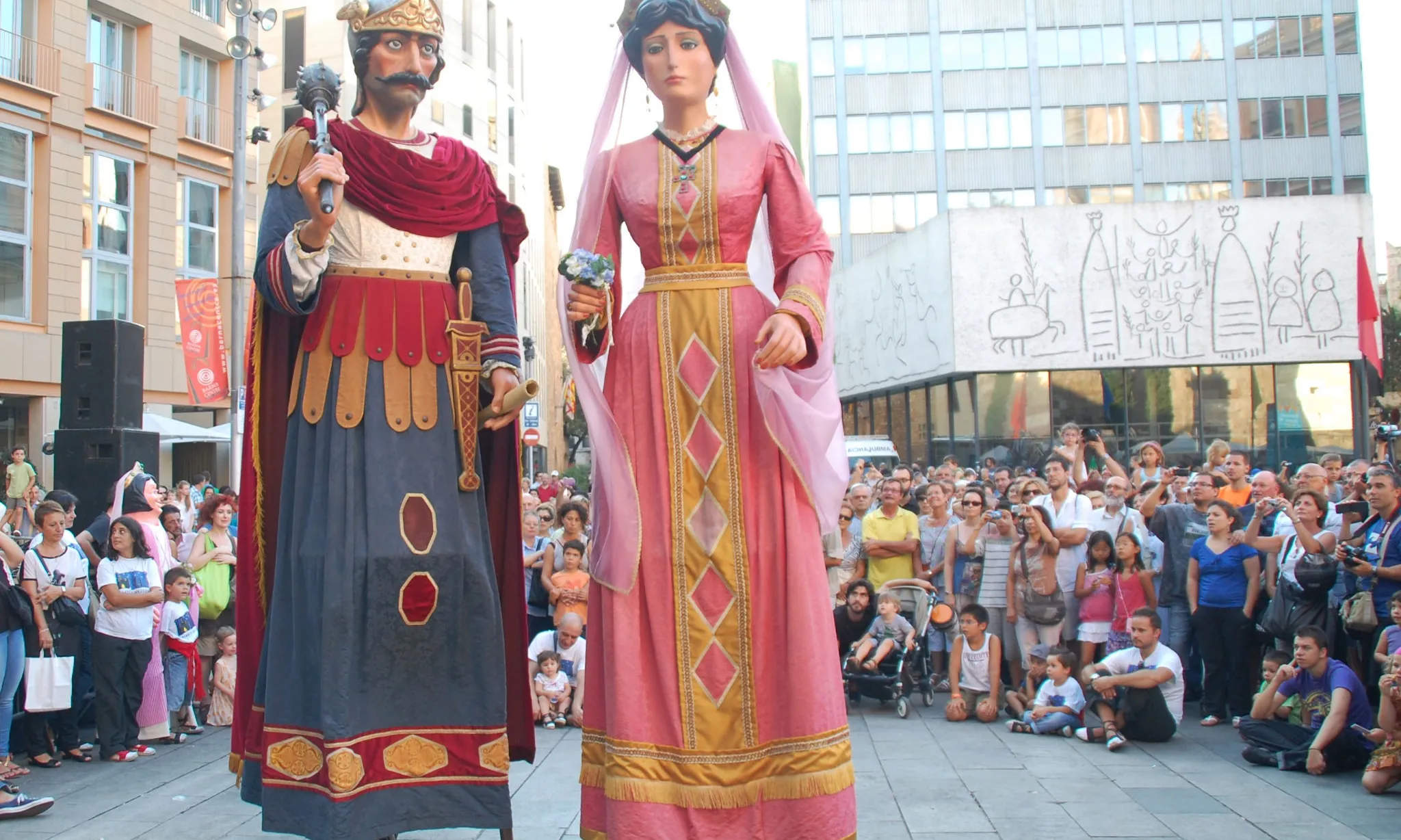 Gegants Roc i Eulàlia a les Festes de Sant Josep Oriol.