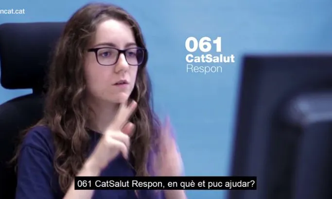El Servei 061 CatSalut Respon accessible des d’ara també en llengua de signes catalana (LSC).