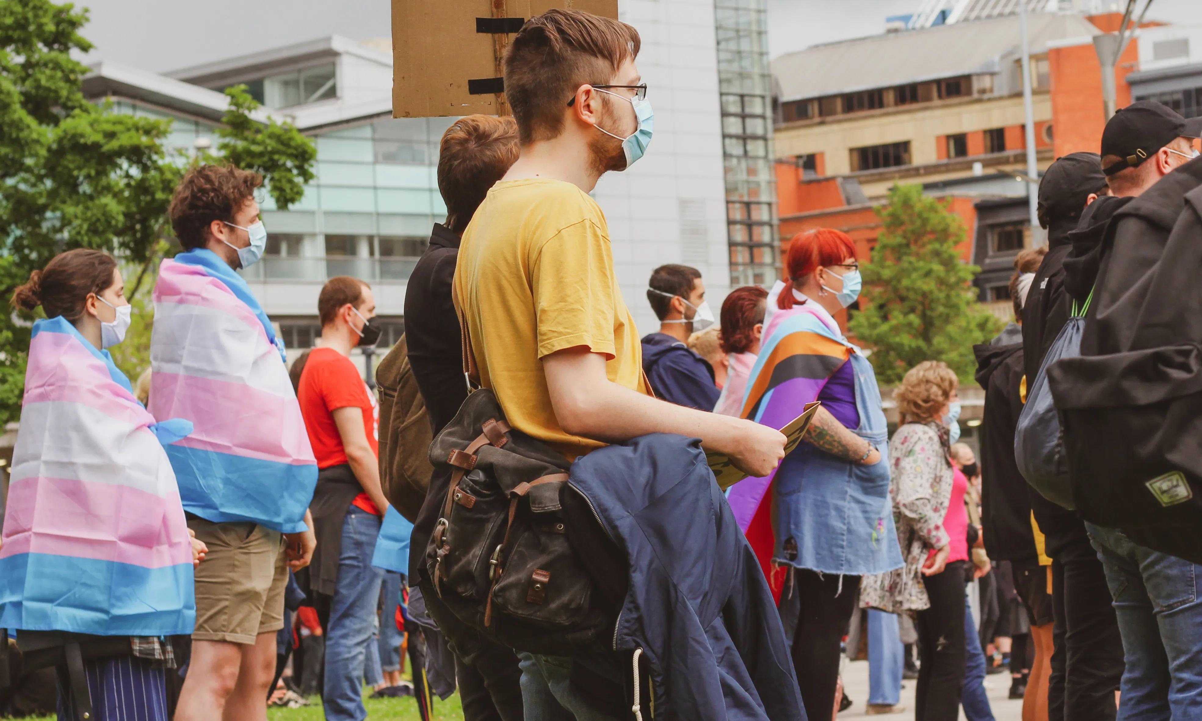 Imatge d'una manifestació recent a favor dels drets de les persones trans.