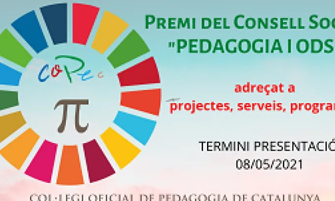 Premi 'Pedagogia i Objectius de Desenvolupament Sostenible' 2021 Premi 'Pedagogia i Objectius de Desenvolupament Sostenible' 2021