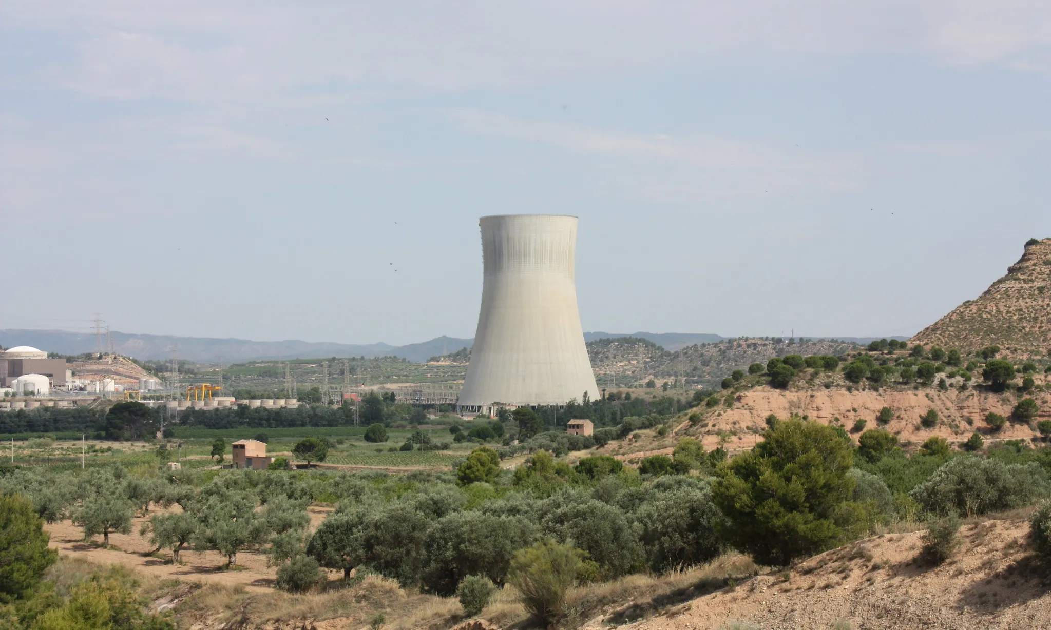 Torre de refrigeració de la central nuclear d'Ascó.