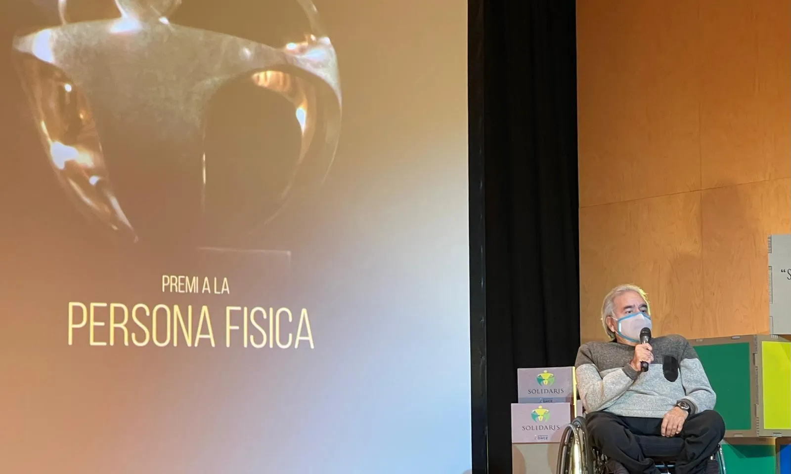 Antonio Guillén, guardonat amb el Premi ONCE a la persona física.
