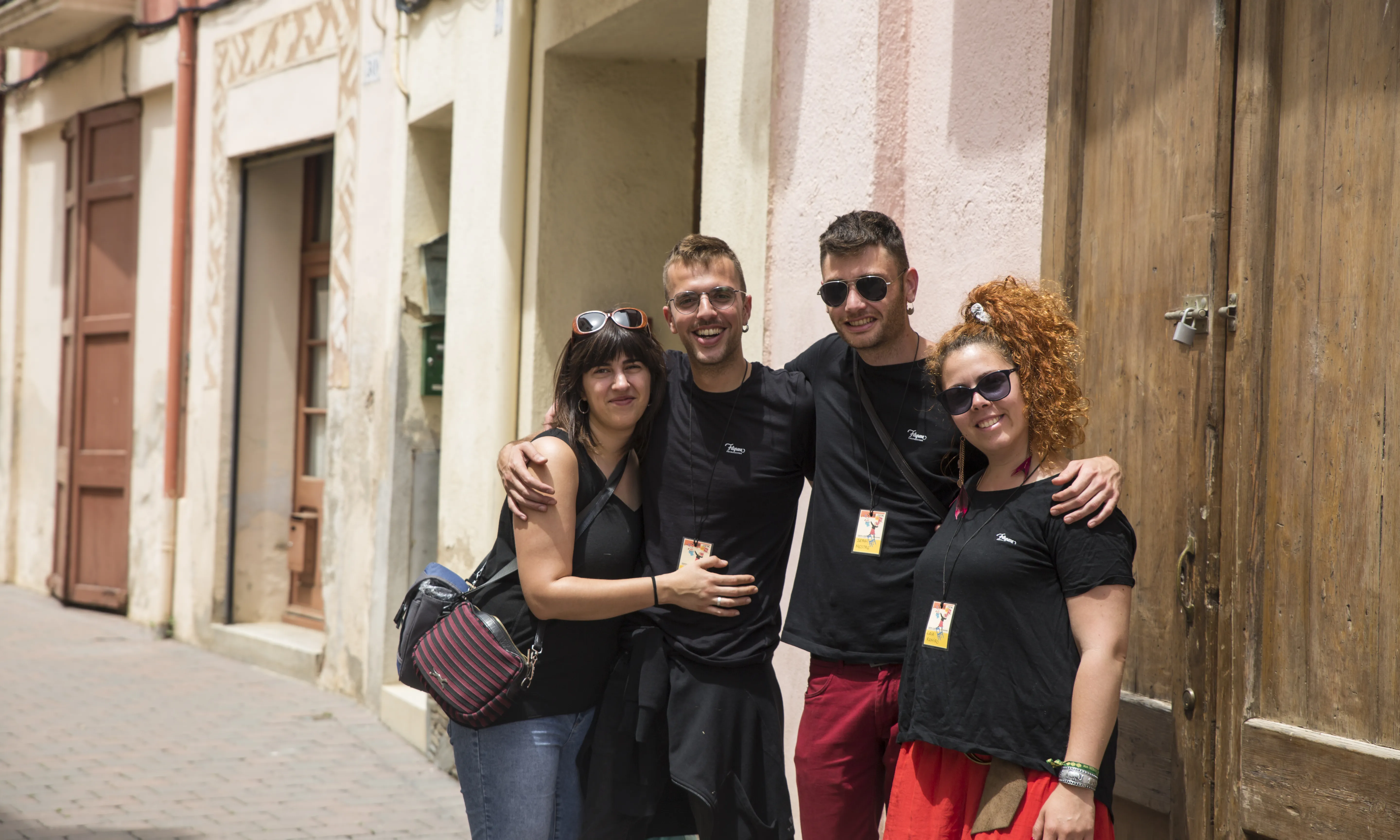 L'equip de Filigrana Produccions al festival de pallasses del Circ Cric.