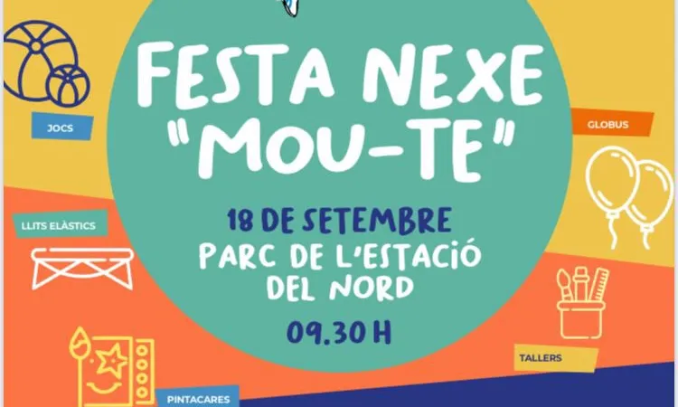 Una part del cartell de la festa 'Mou-te' que reivindica els drets de tots els infants a participar de jocs compartits i d'espais de lleure.