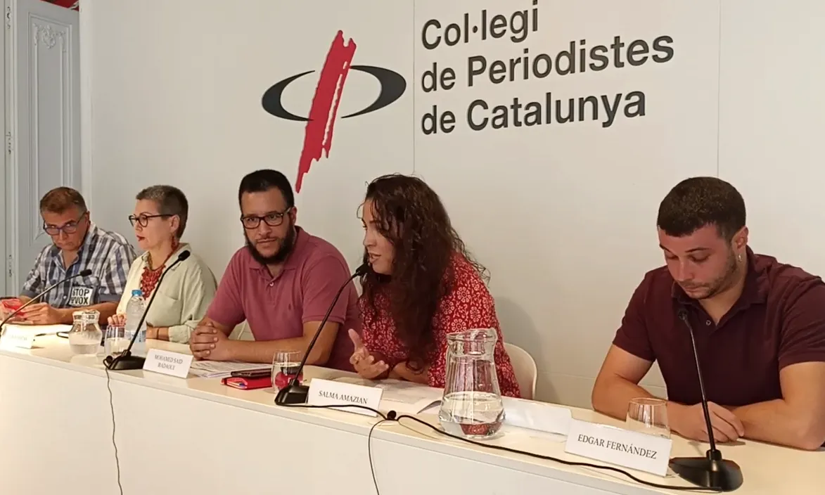 Roda de premsa en suport a Mohamed Said Badaoui al Col·legi de Periodistes.