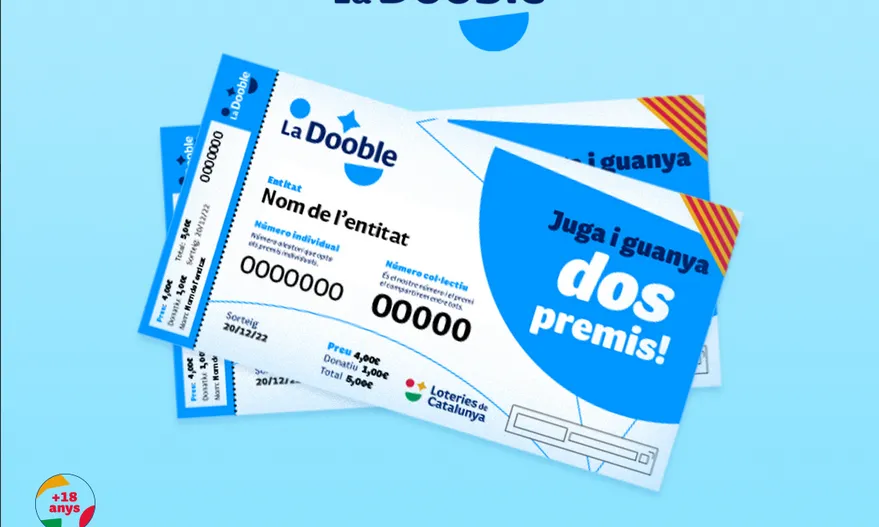 Així seran les participacions de La Dooble, la loteria associativa de Catalunya.