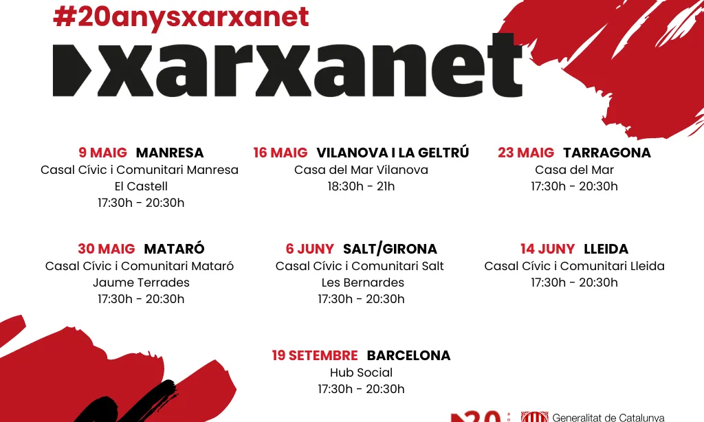  Xarxanet recorrerà el territori per trobar-se amb les entitats col·laboradores i aquelles que estiguin interessades en conèixer el projecte.