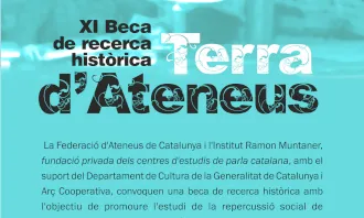 Part del cartell de la Beca. Font: Federació d'Ateneus de Catalunya (FAC)