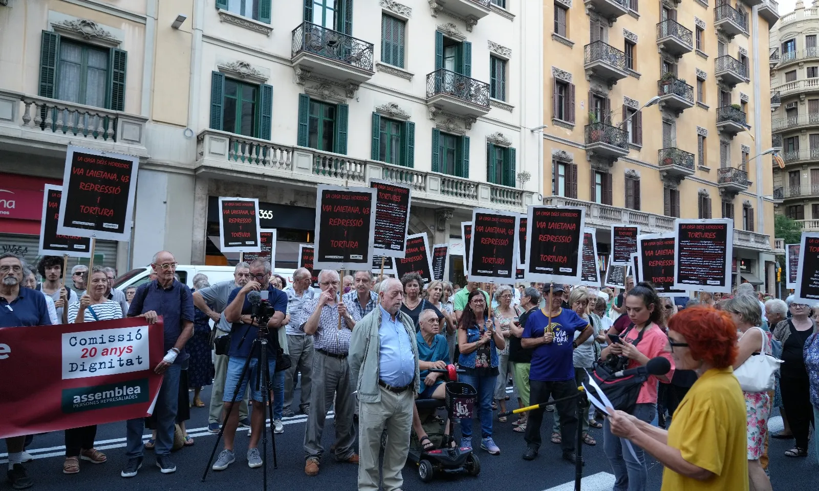 Acte de concentració a Via Laietana, el 3 d’octubre del 2023.