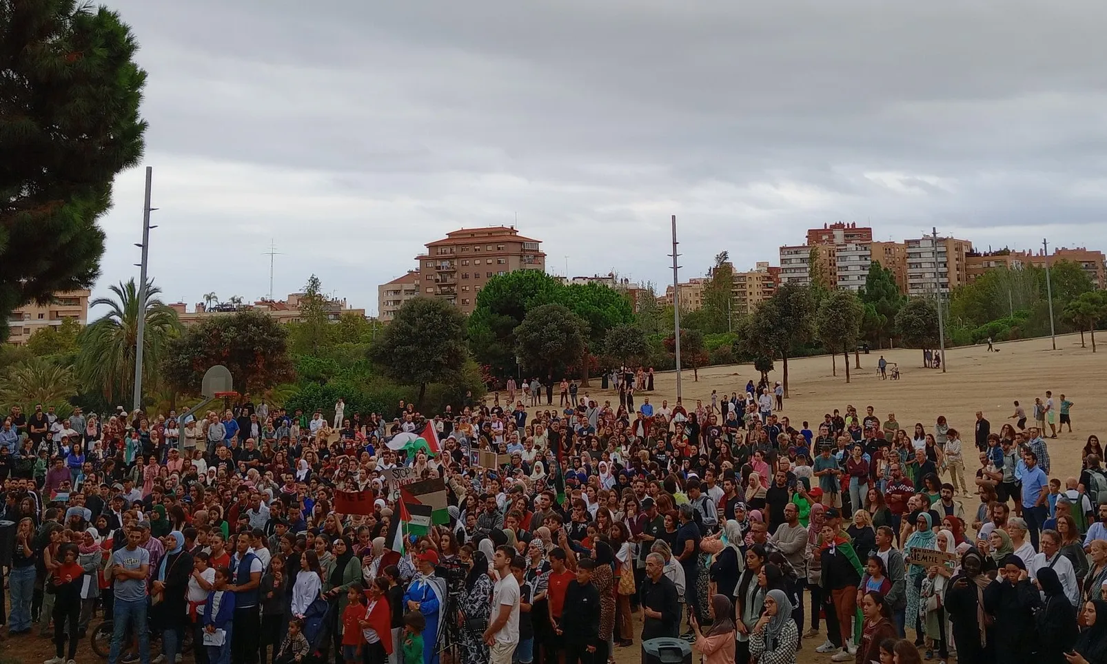 Una de les concentracions que ha organitzat la Comunitat Palestina de Catalunya, a Mataró.