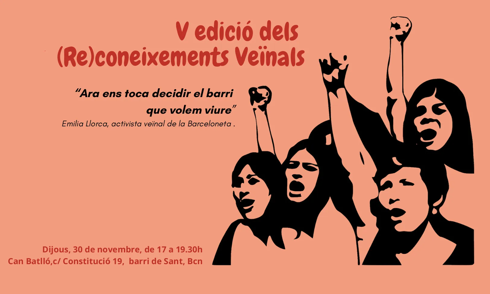 Cartell de la V edivió dels Reconeixements Veïnals