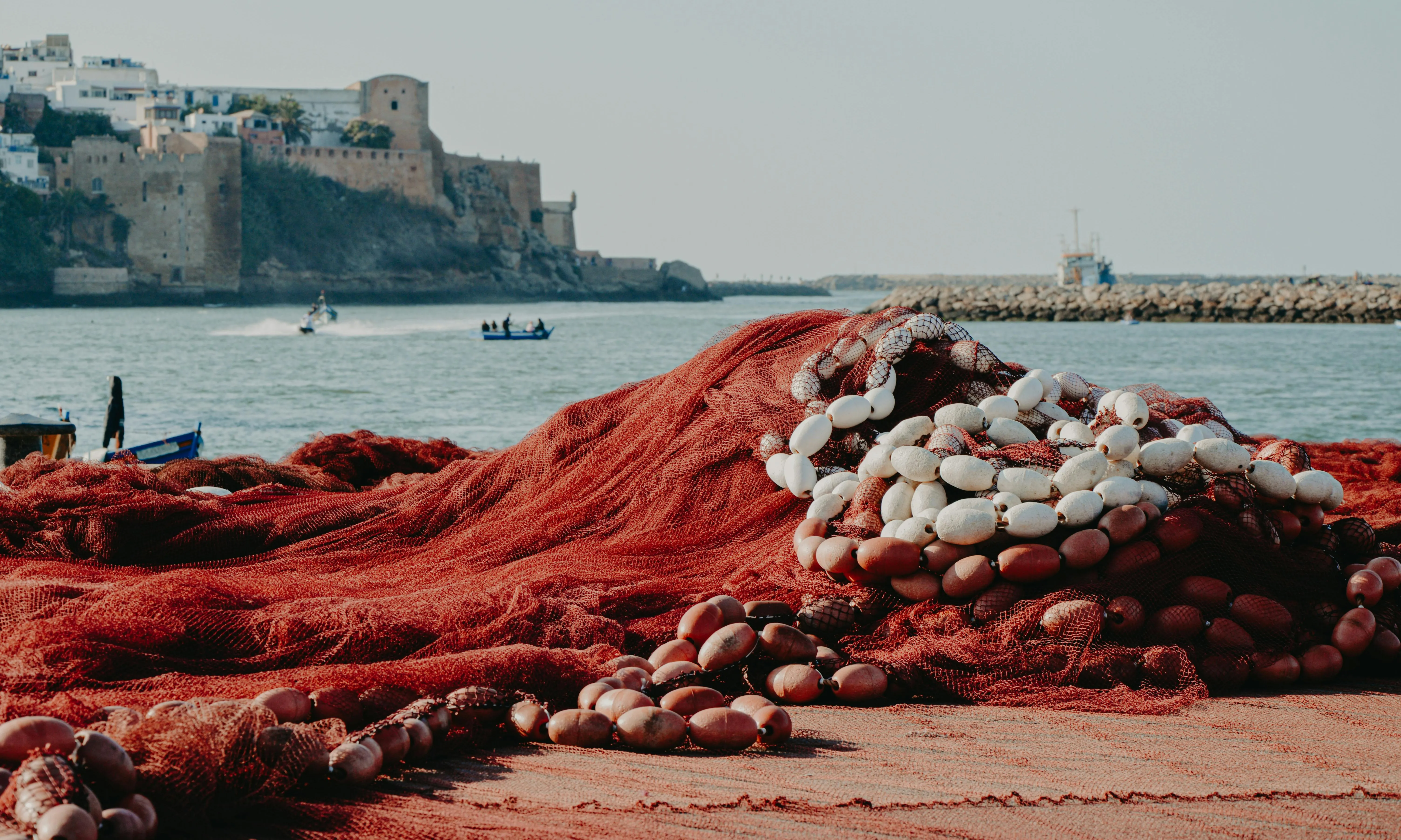 Xarxes de pesca en un port. Font: Pexels - MELIANI Driss