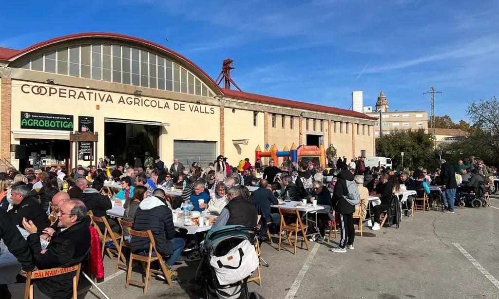 Ambient festiu a la Cooperativa de Valls durant la celebració de la Festa de l'Oli Nou.