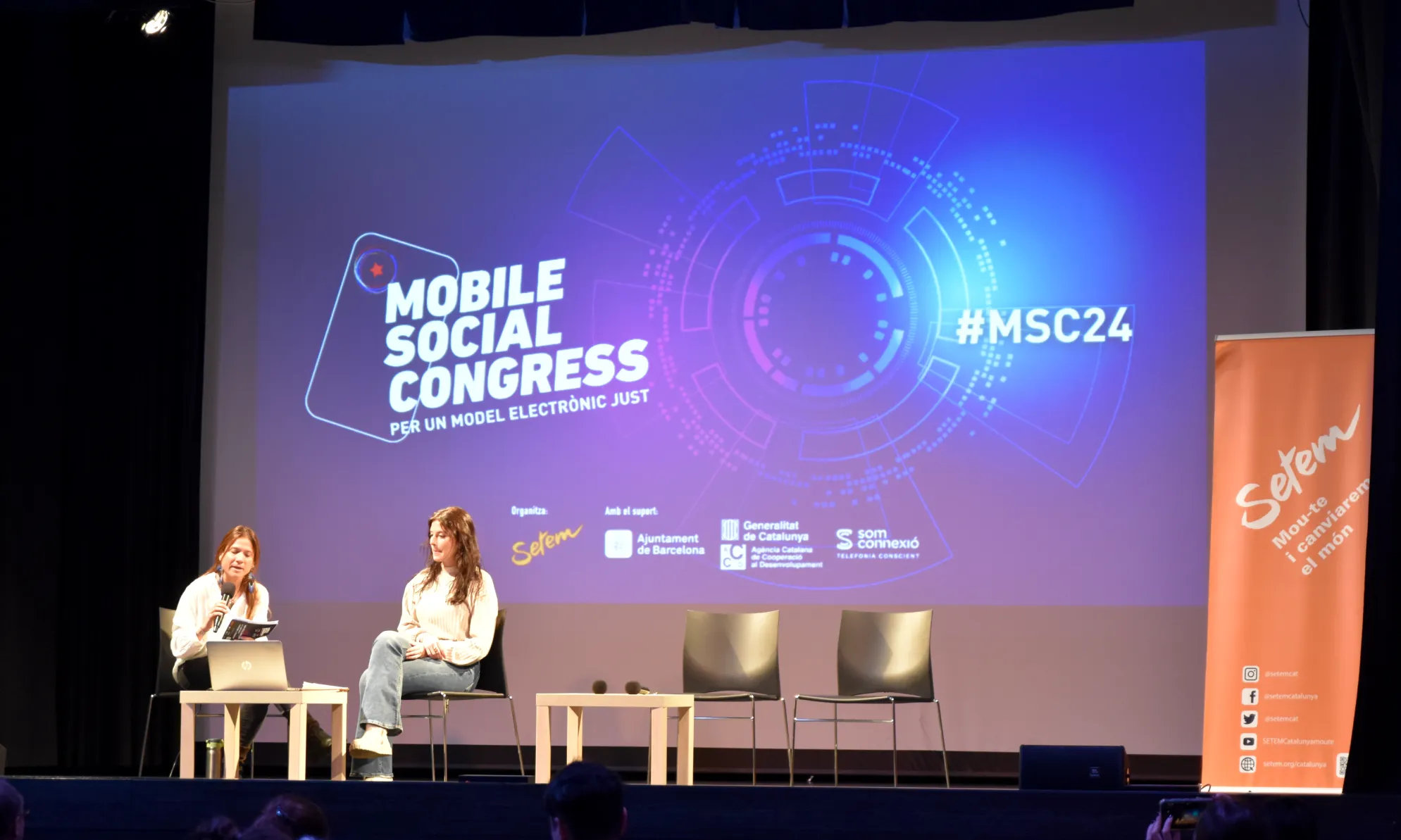 Conferència de l'edició de l'any passat del Mobile Social Congress, organitzat per Setem.