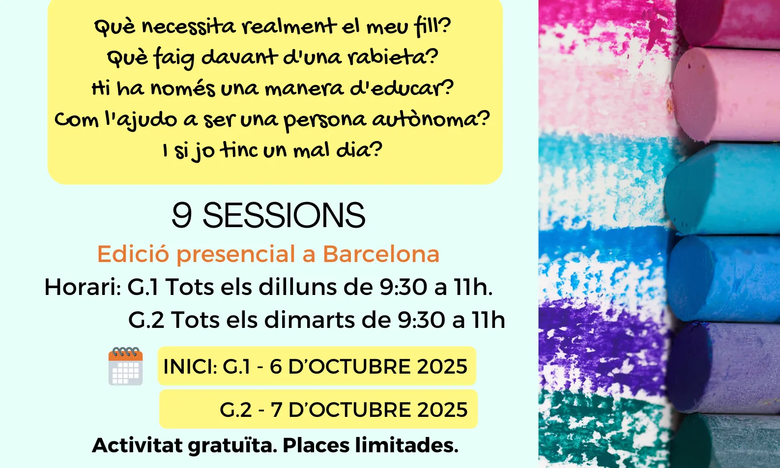 Cartell Escola de Pares i Mares 11ª edició.