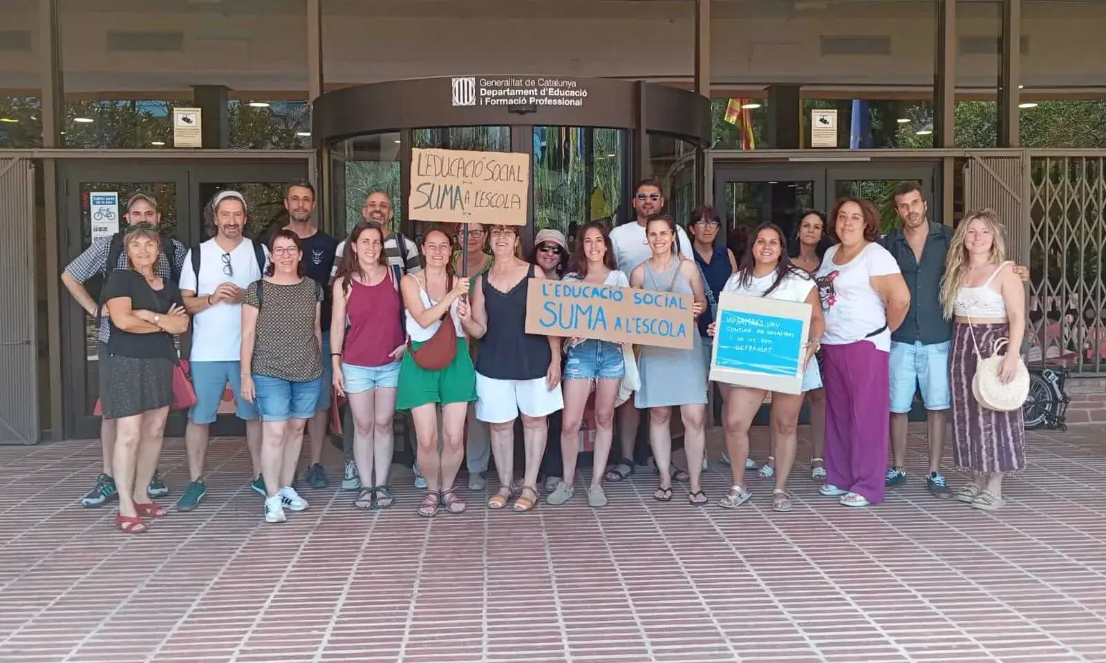Membres del CEESC en una protesta