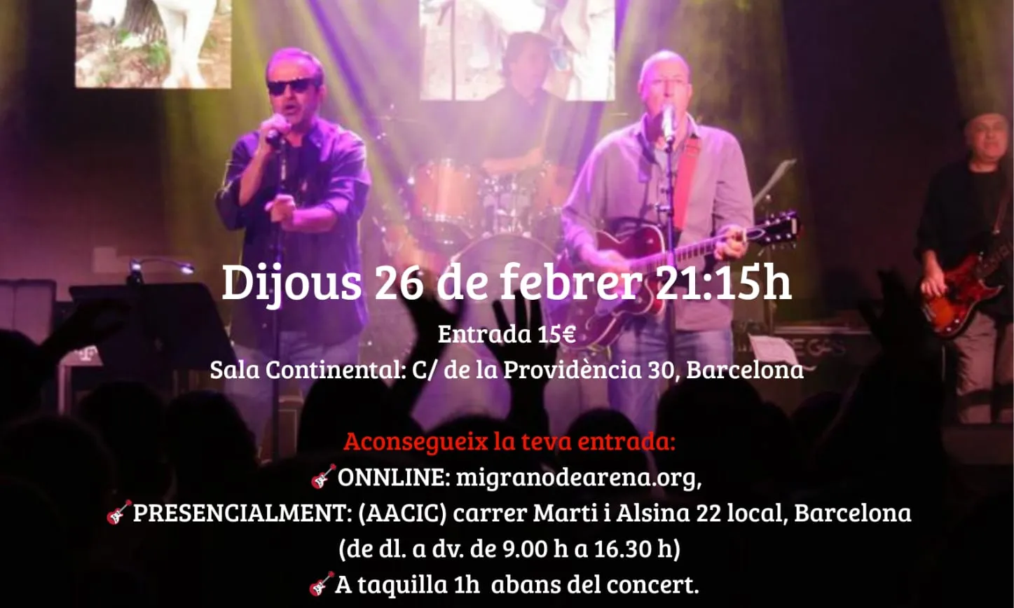 Cartell Concert solidari La Vuelta a la sala Continental (BCN)