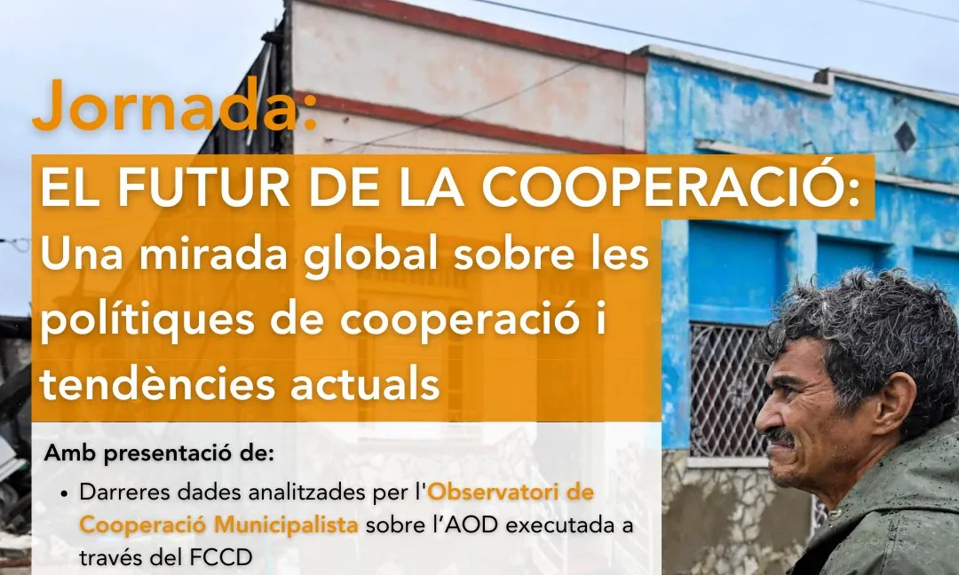 Cartell oficial de la jornada 'El futur de la cooperació'.